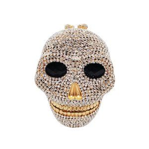 COPY - COPY - Skull Evening luxury crystal clutch purse